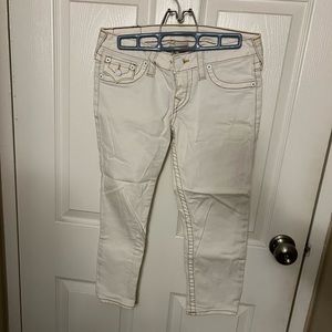 True Religion White Capri Jeans